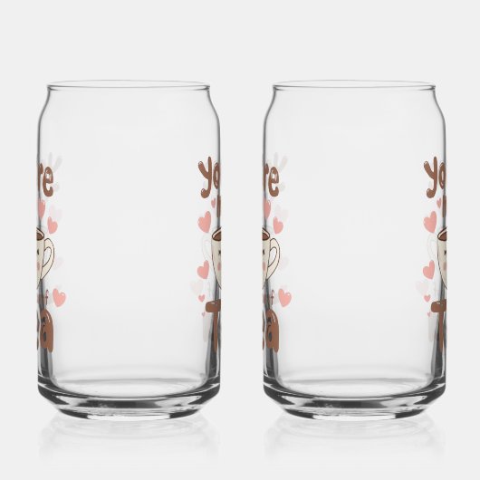 Sweet Valentine's Day Tea Lover Quote Blikvorm Glas (Rechts)