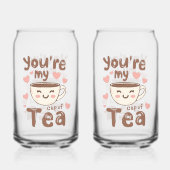 Sweet Valentine's Day Tea Lover Quote Blikvorm Glas (Achterkant)