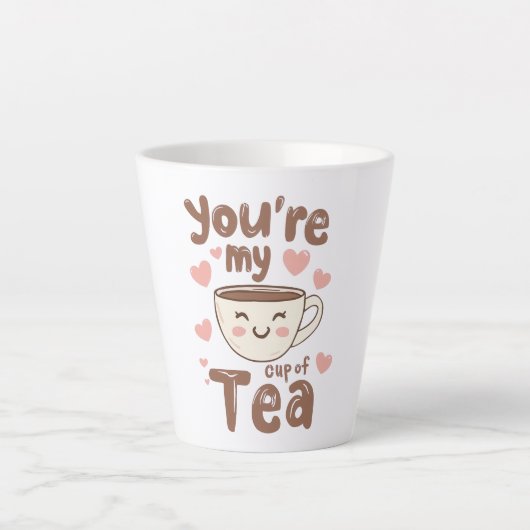 Sweet Valentine's Day Tea Lover Quote Latte Mok (Voorkant)