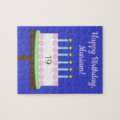 Sweet, Vanilla Birthday Cake: Blue Legpuzzel (Horizontaal)