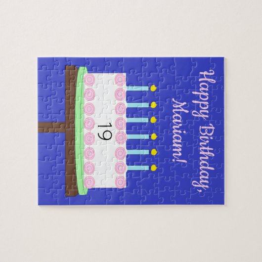 Sweet, Vanilla Birthday Cake: Blue Legpuzzel (Horizontaal)