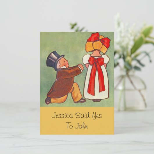 Sweet  Verloving Aankondiging Uitnodigingen (Staand voorkant)