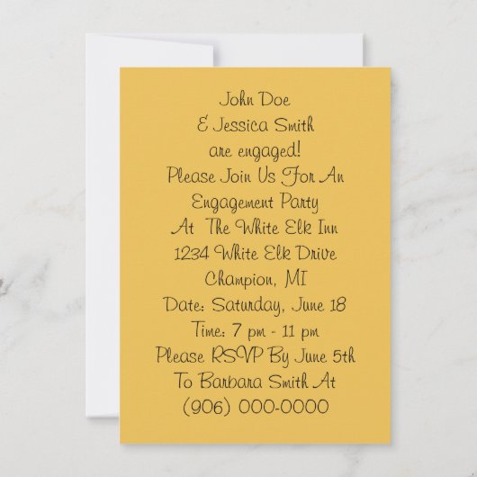 Sweet Verloving Aankondiging Uitnodigingen (Achterkant)