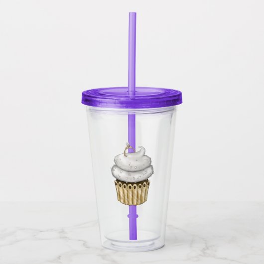 Sweet Verloving Cupcake Acryl Drinkbeker (Voorkant)