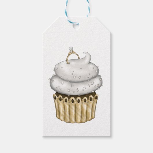Sweet Verloving Cupcake Cadeaulabel (Voorkant)
