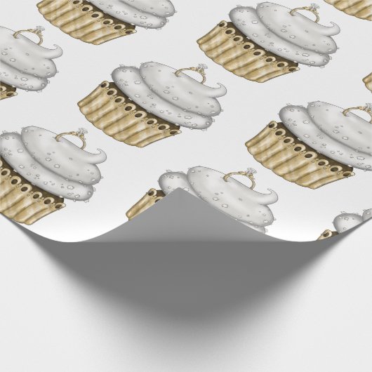 Sweet Verloving Cupcake Cadeaupapier (Hoek)