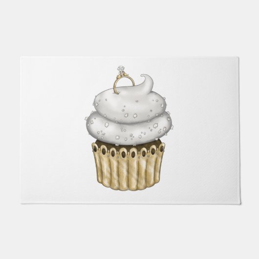 Sweet Verloving Cupcake Deurmat (Voorkant)