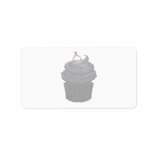 Sweet Verloving Cupcake Etiket (Voorkant)