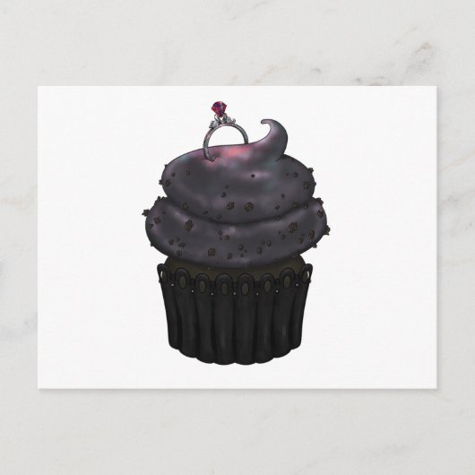Sweet Verloving Cupcake Feestdagenkaart (Voorkant)
