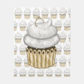Sweet Verloving Cupcake Fleece Deken (Voorkant)