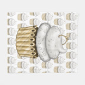 Sweet Verloving Cupcake Fleece Deken (Voorkant (Horizontaal))