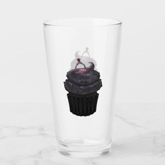 Sweet Verloving Cupcake Glas (Voorkant)