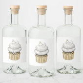 Sweet Verloving Cupcake Likeurfles Etiket (Flessen)