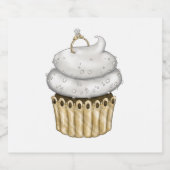Sweet Verloving Cupcake Likeurfles Etiket (Enkel label)