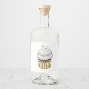 Sweet Verloving Cupcake Likeurfles Etiket