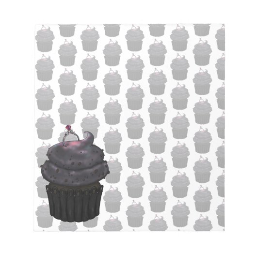Sweet Verloving Cupcake Notitieblok (Voorkant)