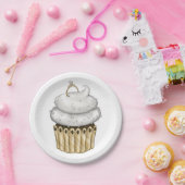 Sweet Verloving Cupcake Papieren Bordje (Feest)