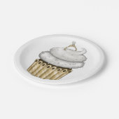 Sweet Verloving Cupcake Papieren Bordje (Gekanteld)