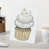 Sweet Verloving Cupcake Reclamebord Met Voetstuk (Insitu)