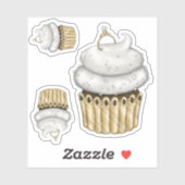 Sweet Verloving Cupcake Sticker (Vel)