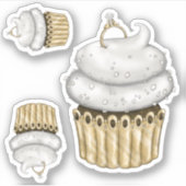 Sweet Verloving Cupcake Sticker (Voorkant)