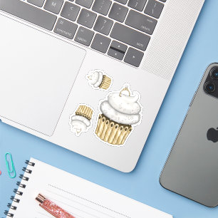 Sweet Verloving Cupcake Sticker