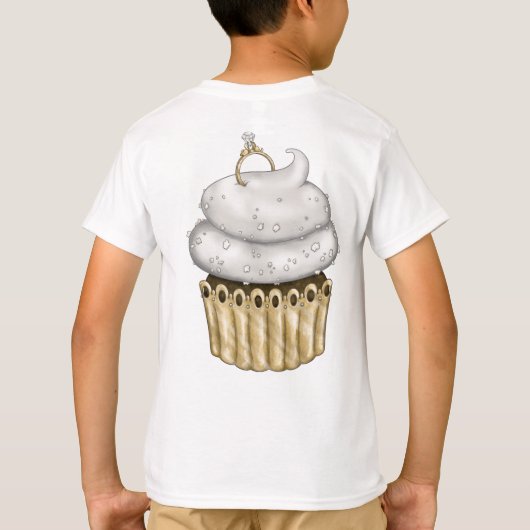 Sweet Verloving Cupcake T-shirt (Achterkant)
