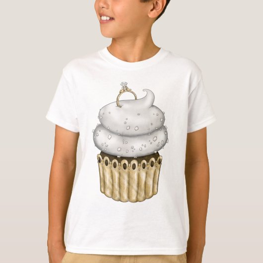 Sweet Verloving Cupcake T-shirt (Voorkant)