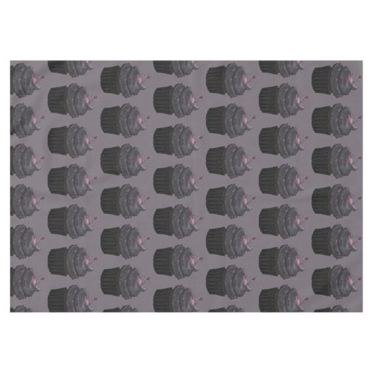 Sweet Verloving Cupcake Tafelkleed (Voorkant (Horizontaal))