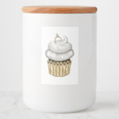 Sweet Verloving Cupcake Voedselcontainer Etiket (Voorkant)