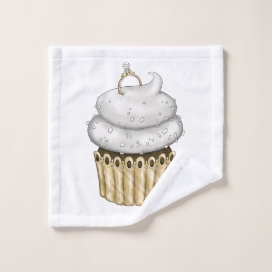 Sweet Verloving Cupcake Washandje (Wasdoekje)
