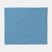 Sweet Vibrant Blue Hearts op aangepaste kleur Fleece Deken (Voorkant (Horizontaal))