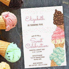 Sweet Viering Ice Cream Verjaardag Kaart