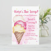 Sweet Viering Ice Cream Verjaardag Kaart (Staand voorkant)