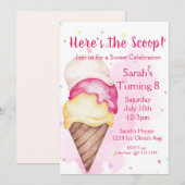 Sweet Viering Ice Cream Verjaardag Kaart (Voorkant / Achterkant)