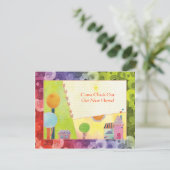 Sweet Village New Home Party Invitations Kaart (Staand voorkant)