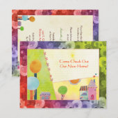 Sweet Village New Home Party Invitations Kaart (Voorkant / Achterkant)