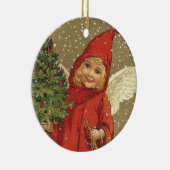 Sweet Vintage KerstAngel Keramisch Ornament (Rechts)