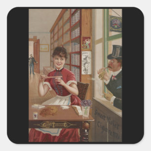 Sweet Violet Cigs -  Sigaretten Vierkante Sticker