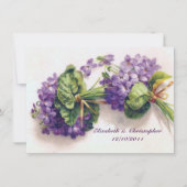 Sweet  Violet Flowers Wedding Bouquets Kaart (Voorkant)