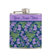 'Sweet Violet' Hip Flask om te personaliseren Heupfles (Voorkant)