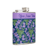 'Sweet Violet' Hip Flask om te personaliseren Heupfles (Rechts)