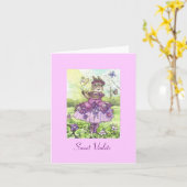Sweet Violets Blank Note Kaart (Gele Bloem)