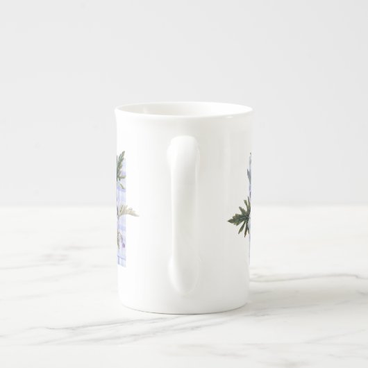 Sweet Violets Botanische Floral Bone China Mok (Achterkant)