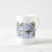 Sweet Violets Botanische Floral Bone China Mok (Voorkant rechts)