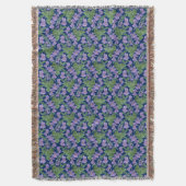 Sweet Violets Mauve Floral Pattern Throw Blanket Deken (Voorkant Verticaal)