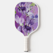 Sweet Violets Paarse Floral Pickleball Paddle (Achterkant)
