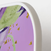 Sweet Violets Paarse Floral Pickleball Paddle (Links Detail)
