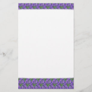 Sweet Violets Stationery, Notepaper Briefpapier