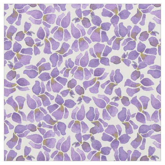  Sweet Violets Tossed Pattern Fabric Stof (Close Up)